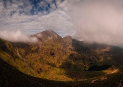 Scenic mountain with cloud