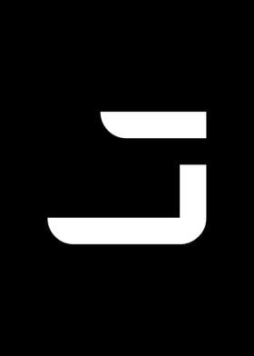 Tesla Font Letter J