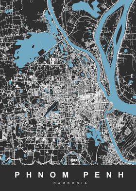 PHNOM PENH Map CAMBODIA