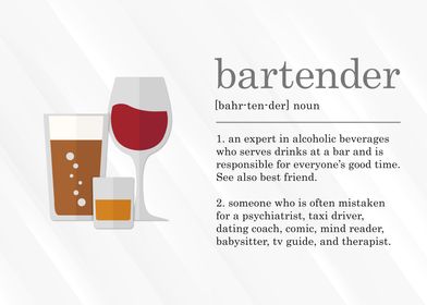 Funny Bartender Definition