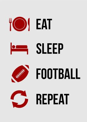 eat sleep football repeat