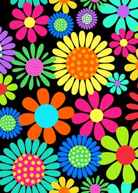 Retro Daisy Flower Power