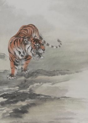 Roaring Tiger Chinese Art