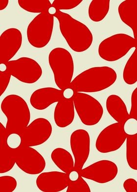 Minimalist Red Flowers