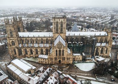 York Minster in snow