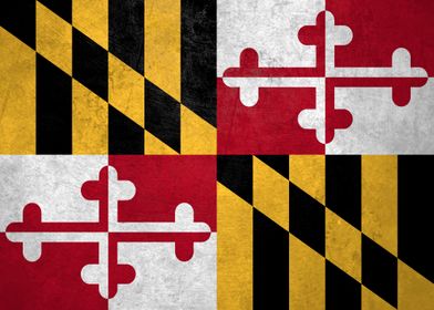Flag of Maryland on Wall
