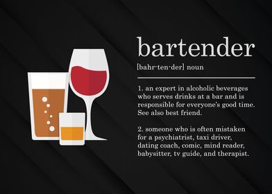 Funny Bartender Definition