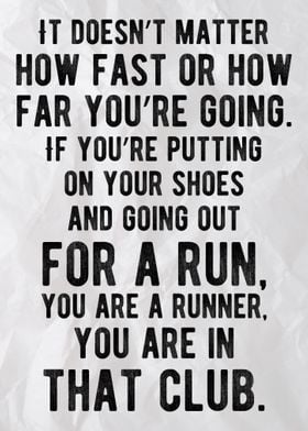 You Are A Runner