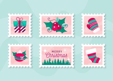 Christmas stamp collection