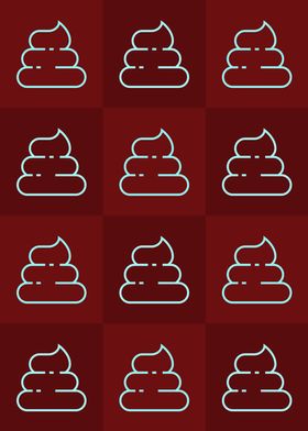 Poop Icons Art Red 2