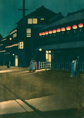 Ukiyo e Souemoncho Night