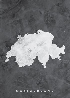 Switzerland Marble Map