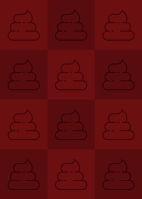 Poop Icons Art Red 3