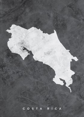 Costa Rica Marble Map