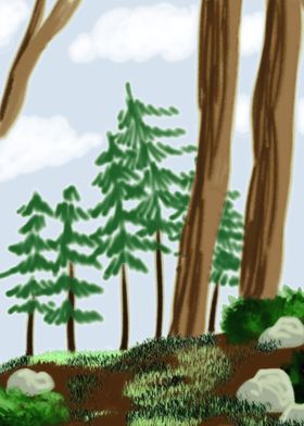 Simple coniferous trees