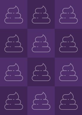 Poop Icons Art Purple 1