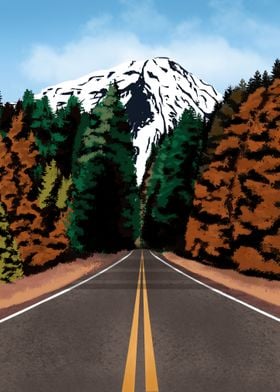 Mount Shasta Illustration