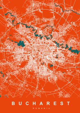 BUCHAREST Map ROMANIA