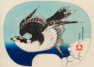 Hawk by Hokusai 