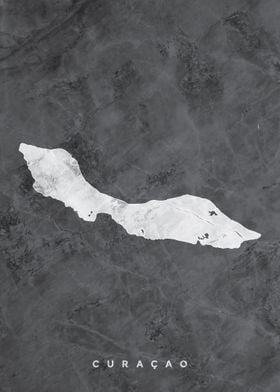 Curacao Marble Map