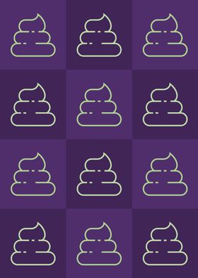 Poop Icons Art Purple 2