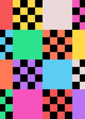 Groovy Rainbow Checkers