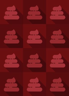 Poop Icons Art Red 4