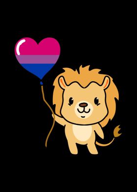 Lion Balloon Bi Pride