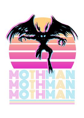 Retro Cryptid Mothman 80s