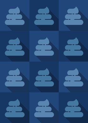 Poop Icons Art Blue 4