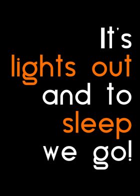 Lights and and sleep