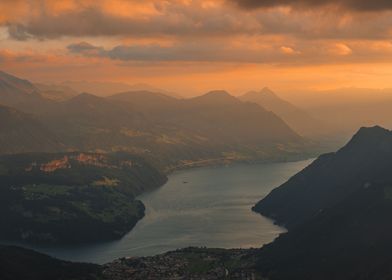 Swiss Mountain Sunset