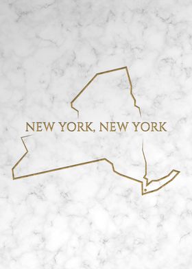 New York State on Marble