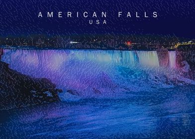 American Falls Stylised