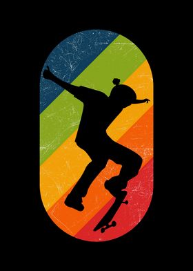 Skateboarder Retro