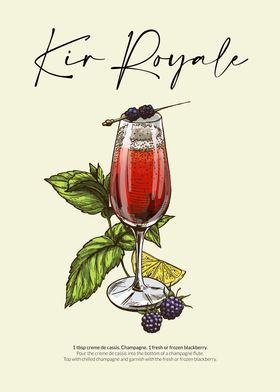 Kir Royale Cocktail Drink