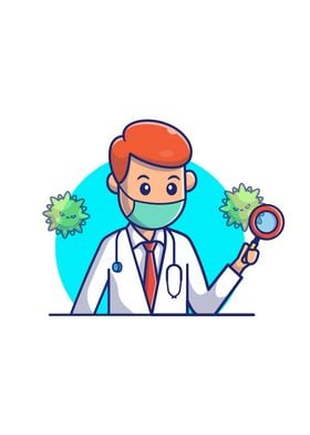 Doctor Searching for Virus