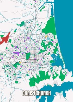 City Map OF Christchurch