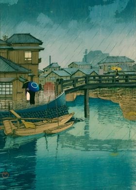 Shinagawa by Kawase Hasui