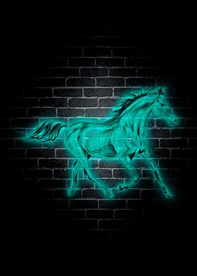 Horse Animel Neon