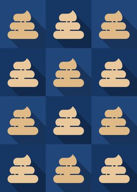 Poop Icons Art Blue 5