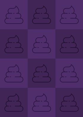 Poop Icons Art Purple 3