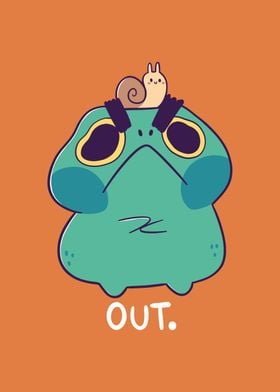 Frog says Out