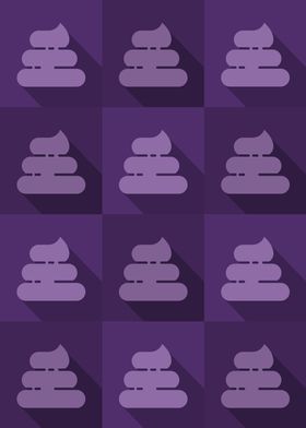 Poop Icons Art Purple 4