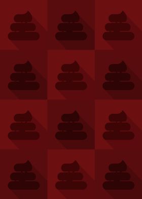 Poop Icons Art Red 6