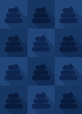 Poop Icons Art Blue 6