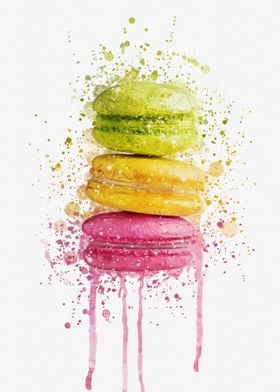 Macarons watercolor