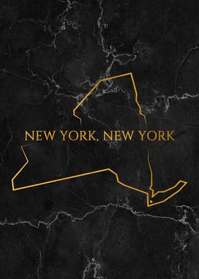 New York Engrave in Marble