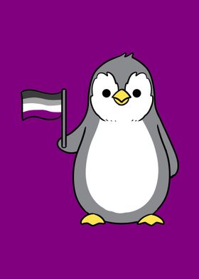 Asexual Penguin Ace Pride
