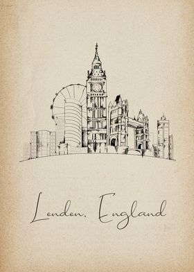 London England sketch